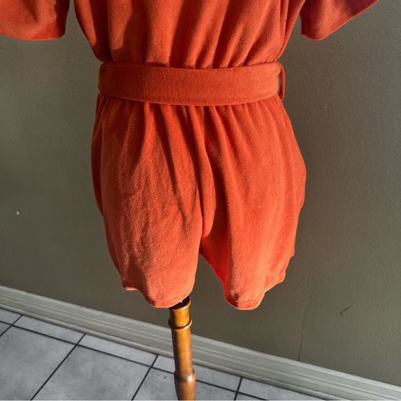 Beach Riot Orange Button-Up Romper - Picture 11 of 12